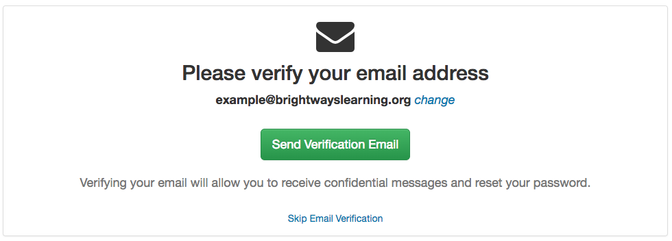 Send verification email