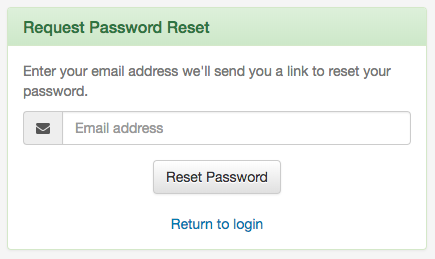 Request password reset