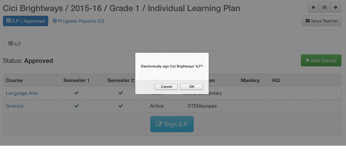 ilp signature prompt