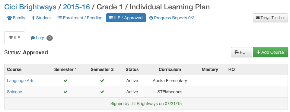 ilp signature done